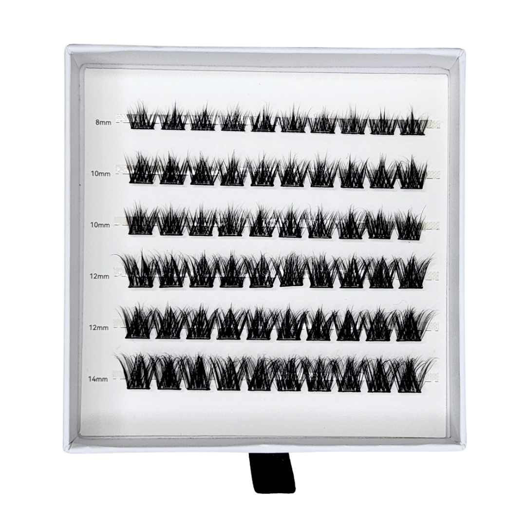 after dark wispy volume pre glued cluster lash tray