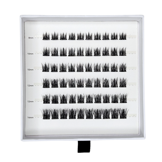whisper hybrid wispy pre glued cluster lash tray