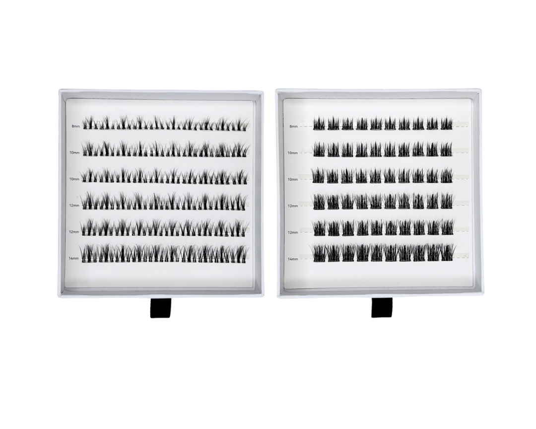 pre glued cluster lashes duo bundle lash design x