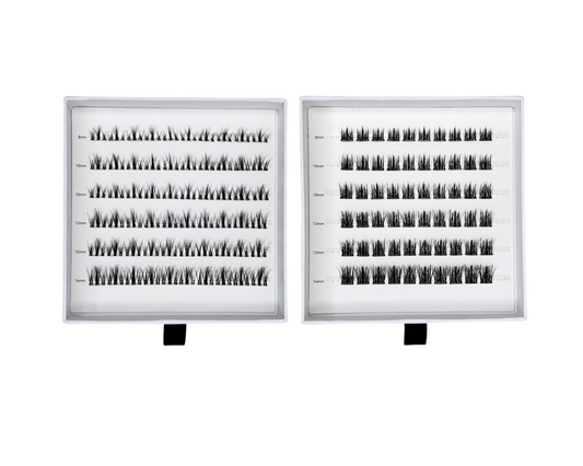 pre glued cluster lashes duo bundle lash design x